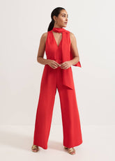 Petite Elika Red Jumpsuit - Red