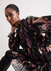 Martina Swing Mini Dress - Black/Multi