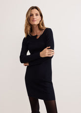 Nia Necklace Mini Dress - Navy