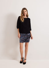 Becca Sequin Knit Dress - Black