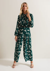 Micaela Green Twist Neck Jumpsuit - Green