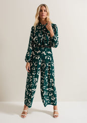 Micaela Green Twist Neck Jumpsuit - Green