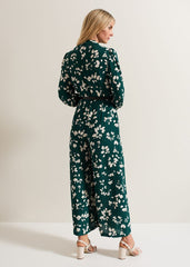 Micaela Green Twist Neck Jumpsuit - Green