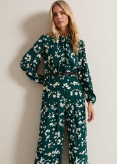 Micaela Green Twist Neck Jumpsuit - Green