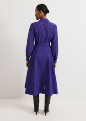 Natalie Burgundy Shirt Dress - Purple