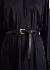 Ornella Navy Satin Dress - Navy