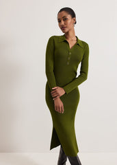 Lucy Knit Column Dress - Green