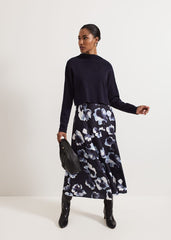 Issy Layered Jumper Dress - Blue