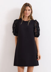 Aida Black Shift Dress - Black