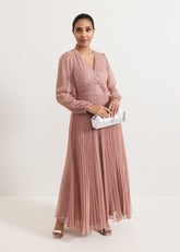 Petite Harper Plise Pale Pink Dress - Pale Pink
