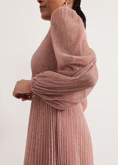Petite Harper Plise Pale Pink Dress - Pale Pink
