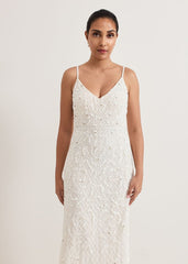 Petite Alexia Embellished Maxi Dress - Ivory