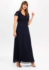 Gemma Lace Maxi Dress - Navy