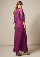 Selene Beaded Maxi Dress - Magenta