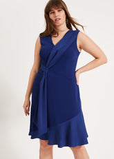 Paige Drape Dress - Blue