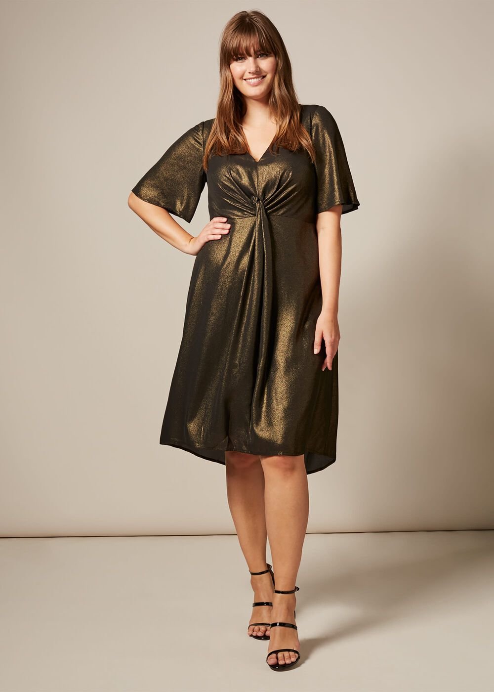 Wren Knot Dress - Gold