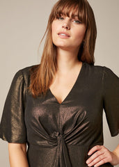 Wren Knot Dress - Gold
