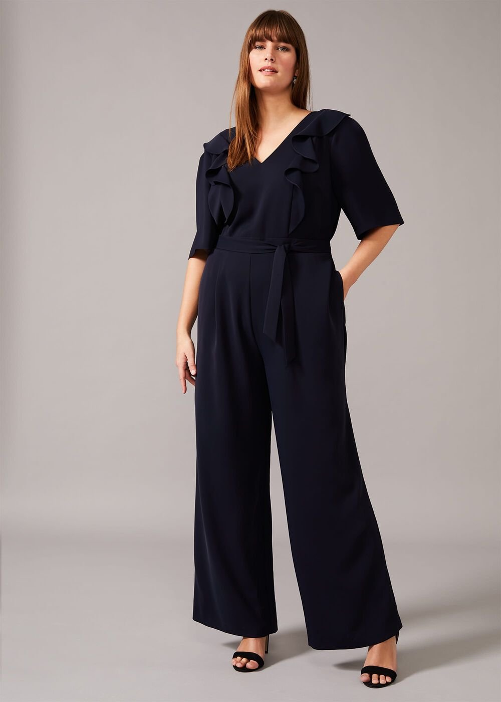 Marianna Frill Jumpsuit - Navy