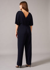 Marianna Frill Jumpsuit - Navy