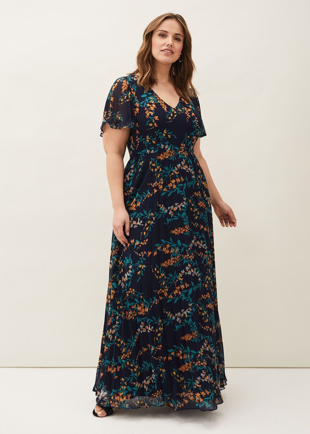 Annie Floral Maxi Dress - Navy/Multi