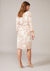Lana Leaf Print Dress - Ivory/Natural