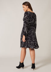 Hetty Pleated Dress - Black