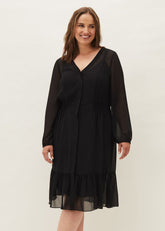 Jamie Peplum Dress - Black