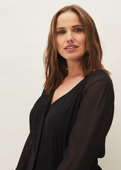 Jamie Peplum Dress - Black