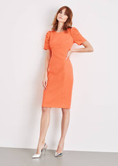 Ella-Mai Fitted Dress - Coral