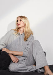 Hooded Sweat Top - Grey Marl