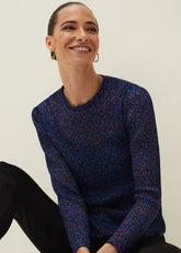 Talia Animal Top - Multi-Coloured