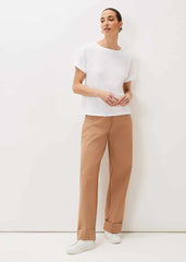 Elspeth Round Neck Top - White