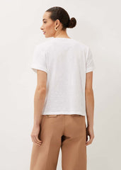 Elspeth Round Neck Top - White
