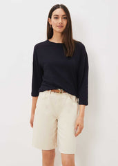 Belle Twist Neck Top - Navy