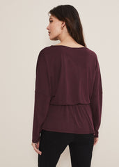 Lusinda Trim Detail Top - Aubergine