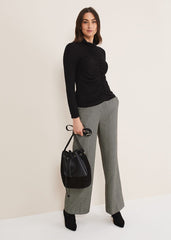 Anabelle Ruched Top - Charcoal