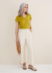 Emera V Neck Top - Lime