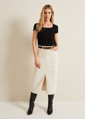 Bella Square Neck Top - Black