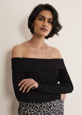 Emili Bardot Top - Black