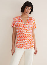 Loicia Geo Wrap Top - Pink