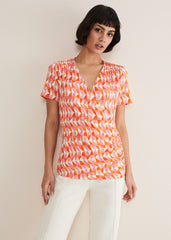 Loicia Geo Wrap Top - Pink