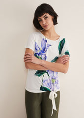 Fiorella Tie Front Top - Ivory