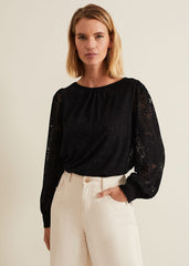 Azarliah Snake Burnout Top - Black