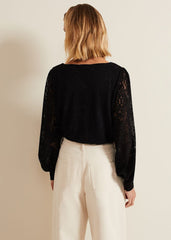 Azarliah Snake Burnout Top - Black