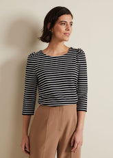 Orabella Stripe Top - Navy