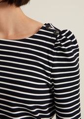 Orabella Stripe Top - Navy