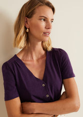 Lorenna Jersey Top - Purple