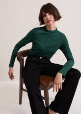 Haylee Sleeveless Texture Top - Green