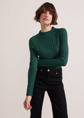 Haylee Sleeveless Texture Top - Green
