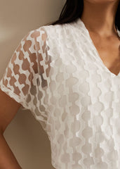 Lara Burnout Top - Ivory